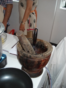 Mortar and Pestle for pounding chilis